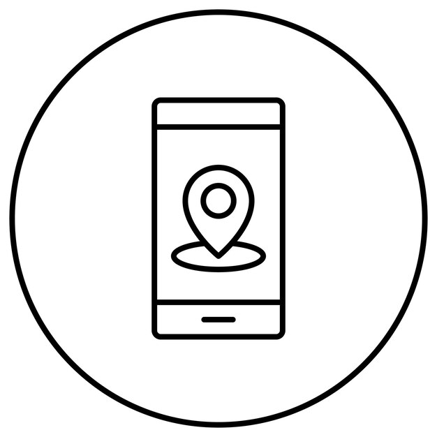 Imagen vectorial de icono GPS Se puede usar para codificación y desarrollo