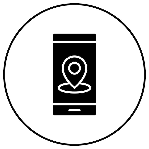 Imagen vectorial de icono GPS Se puede usar para codificación y desarrollo