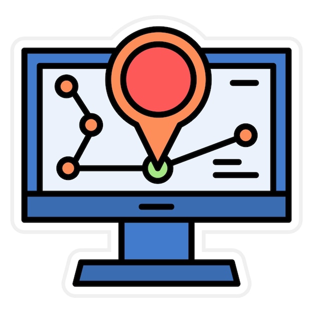 Vector imagen vectorial de icono de gps se puede utilizar para comunicaciones