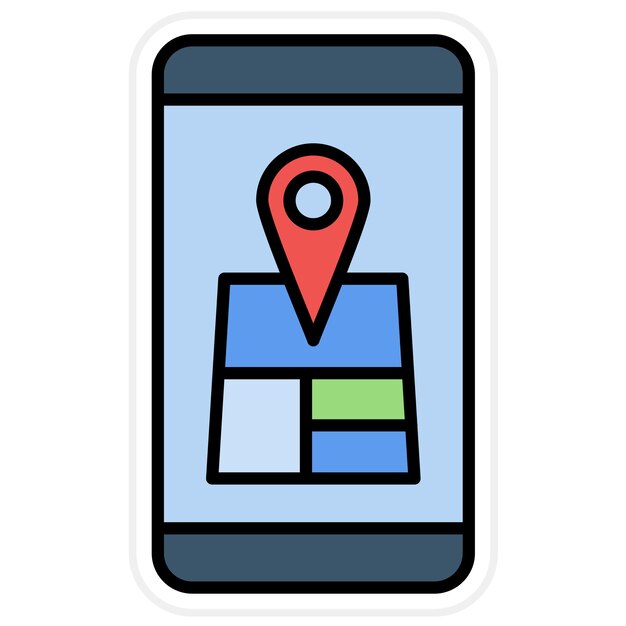 Imagen vectorial de icono de GPS Puede utilizarse para los Servicios de Emergencia