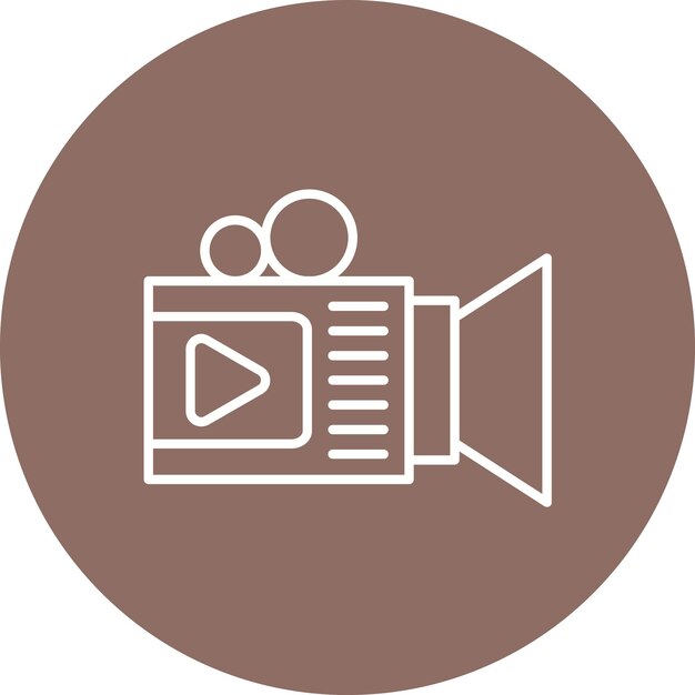 Imagen vectorial del icono del grabador de video Se puede utilizar para Comunicación y Medios