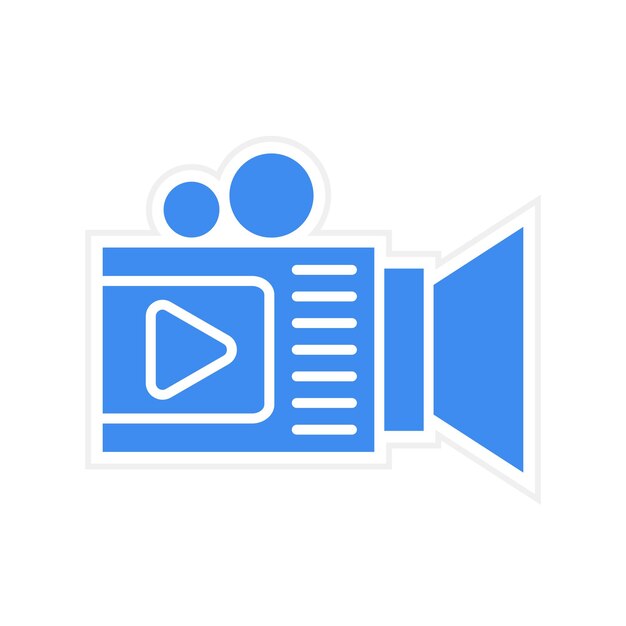 Imagen vectorial del icono del grabador de video Se puede utilizar para Comunicación y Medios