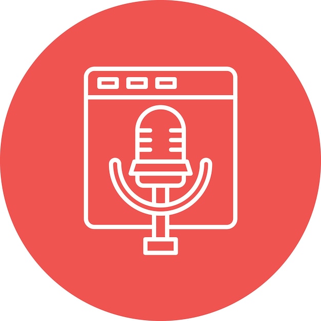 Imagen vectorial del icono del grabador de voz Se puede utilizar para Comunicación y Medios