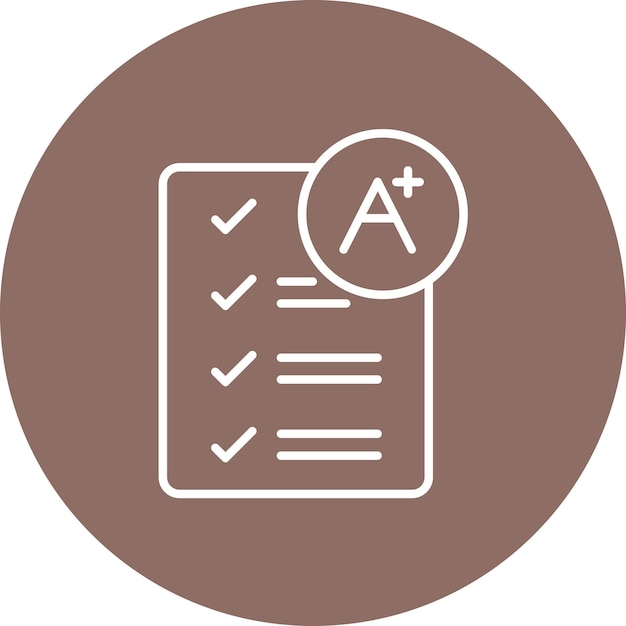 Imagen vectorial del icono de grado Se puede utilizar para el aprendizaje