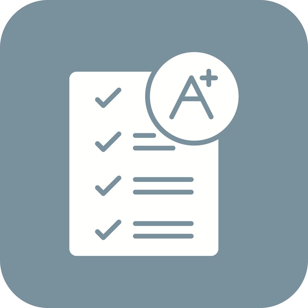 Imagen vectorial del icono de grado Se puede utilizar para el aprendizaje