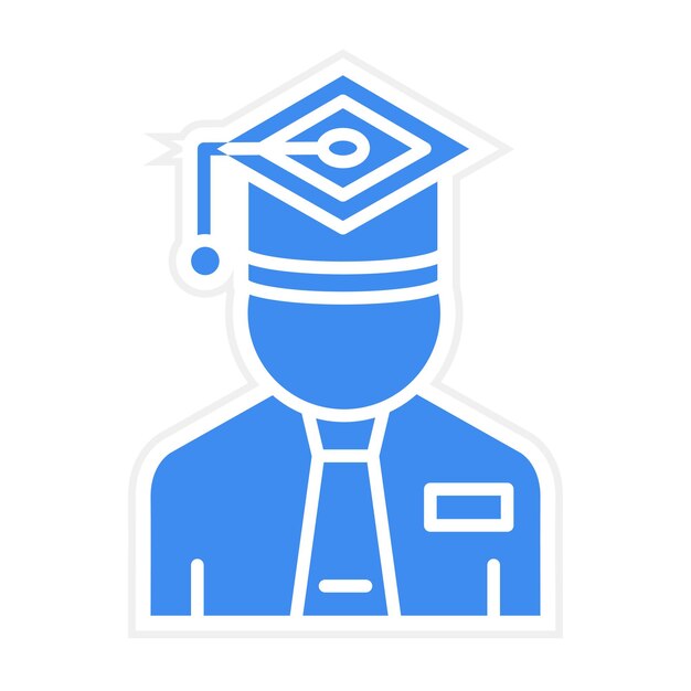Imagen vectorial del icono del graduado Se puede usar para Back to School