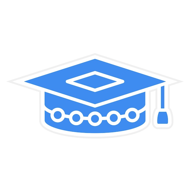 Imagen vectorial del icono de graduado Se puede utilizar para el arranque