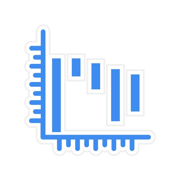 Imagen vectorial del icono del gráfico de la cascada Se puede utilizar para la infografía