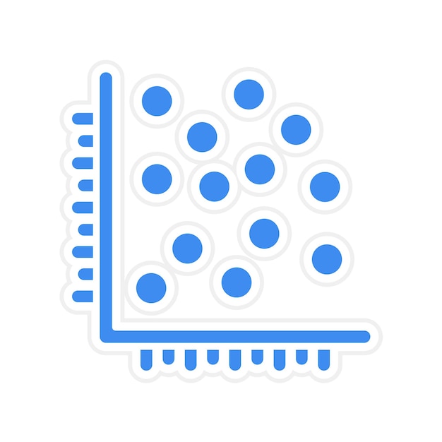 Imagen vectorial del icono del gráfico de dispersión Se puede utilizar para el análisis de datos