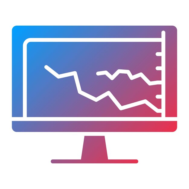 Imagen vectorial del icono del gráfico de línea ascendente Se puede utilizar para infografías