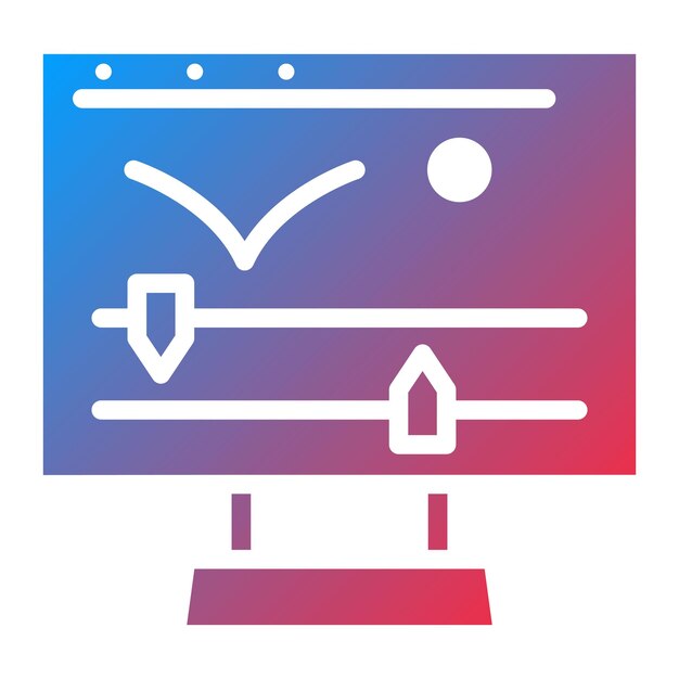 Imagen vectorial de icono gráfico de movimiento Se puede utilizar para nuevos medios