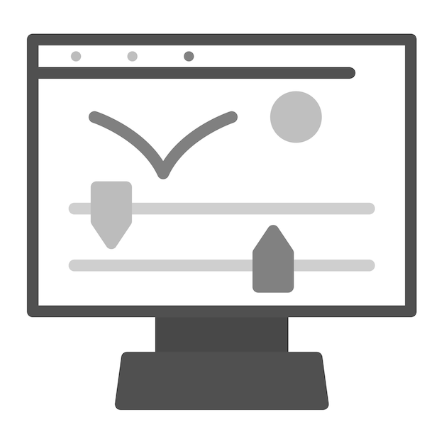 Imagen vectorial de icono gráfico de movimiento Se puede utilizar para nuevos medios