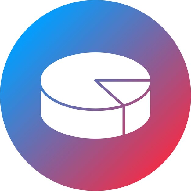 Imagen vectorial de icono de gráfico de pasteles 3D Se puede utilizar para infografías