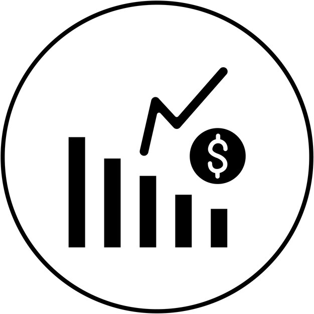 Imagen vectorial de icono de gráfico Se puede utilizar para el emprendimiento
