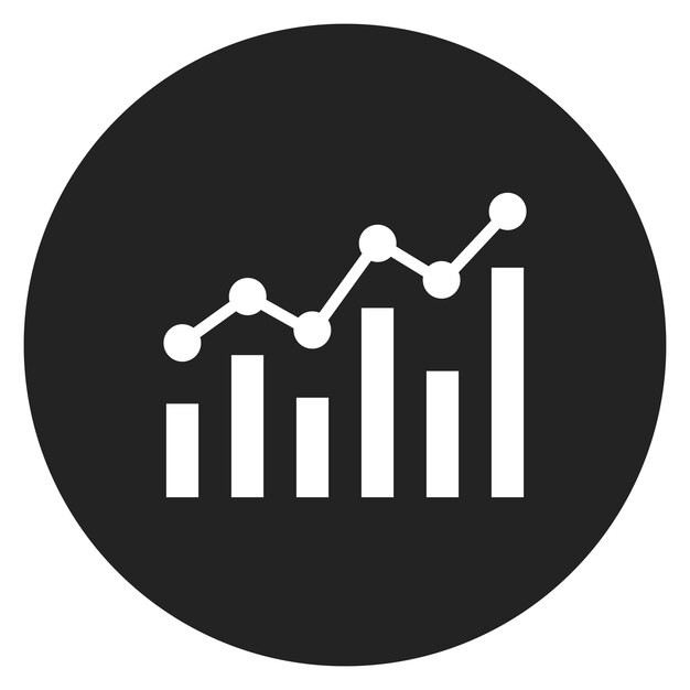 Imagen vectorial del icono del gráfico Se puede utilizar para reuniones de negocios