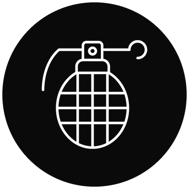 Imagen vectorial del icono de la granada Se puede usar para militares