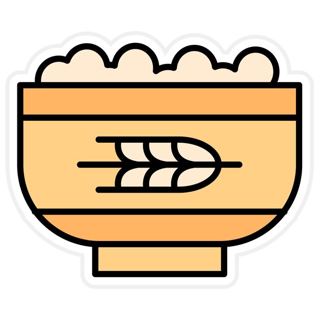 Imagen vectorial del icono de granola Se puede usar para la mañana y el desayuno