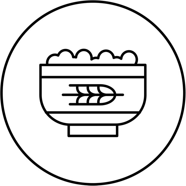 Imagen vectorial del icono de granola Se puede usar para la mañana y el desayuno