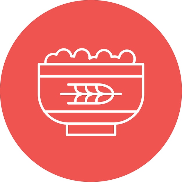 Imagen vectorial del icono de granola Se puede usar para la mañana y el desayuno