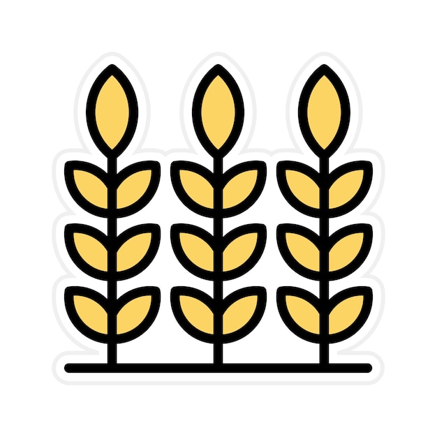 Imagen vectorial del icono de granos Se puede utilizar para la agricultura
