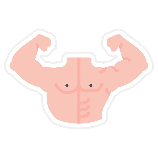 Imagen vectorial del icono de grasa frente a músculo delgado Se puede usar para Fitness en el hogar