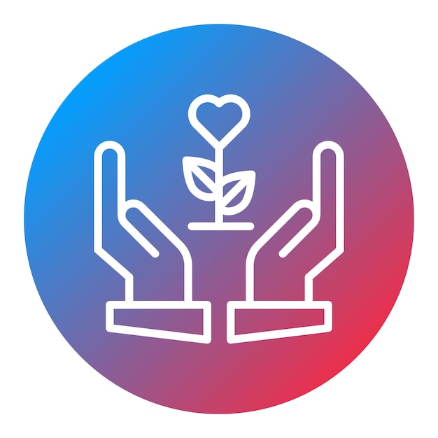 Imagen vectorial del icono de gratitud Se puede usar para rasgos de personalidad