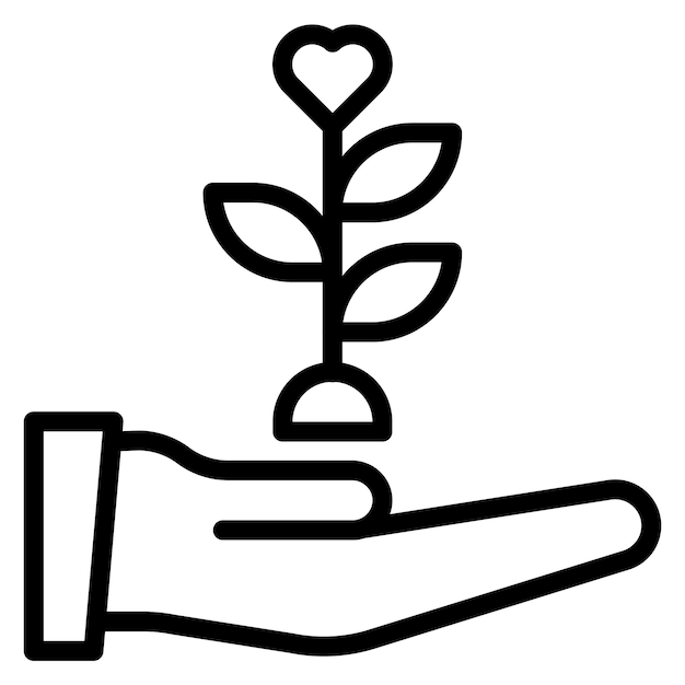 Imagen vectorial del icono de gratitud Se puede utilizar para los valores básicos