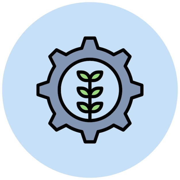 La imagen vectorial del icono de Greentech se puede utilizar para la fabricación