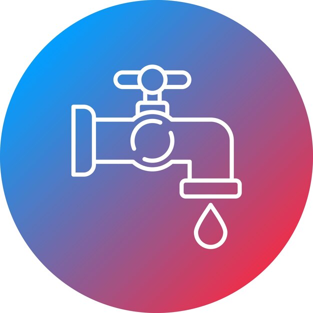 Imagen vectorial del icono del grifo Se puede utilizar para la fontanería