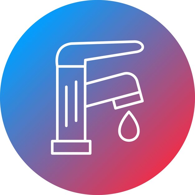 Imagen vectorial del icono del grifo Se puede utilizar para la limpieza de la casa