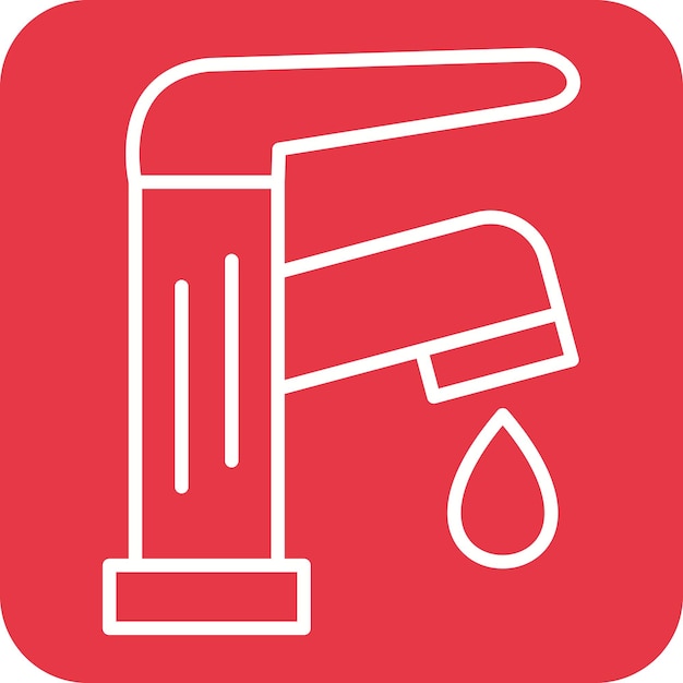 Imagen vectorial del icono del grifo Se puede utilizar para la limpieza de la casa
