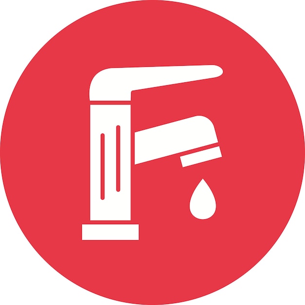 Imagen vectorial del icono del grifo Se puede utilizar para la limpieza de la casa