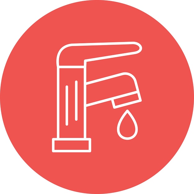 Imagen vectorial del icono del grifo Se puede utilizar para la limpieza de la casa