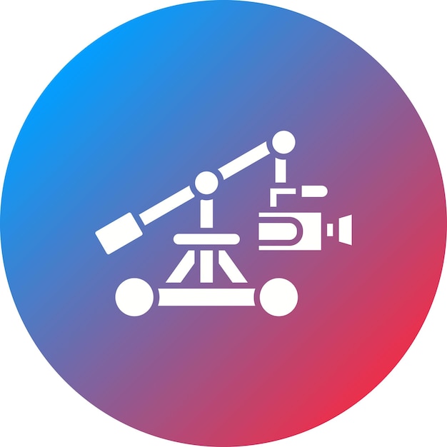 Imagen vectorial del icono de la grúa de la cámara Se puede utilizar para la producción de video