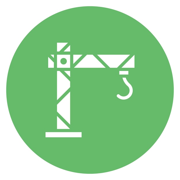 Imagen vectorial del icono de la grúa de construcción Se puede utilizar para Ingeniero en Mecánica