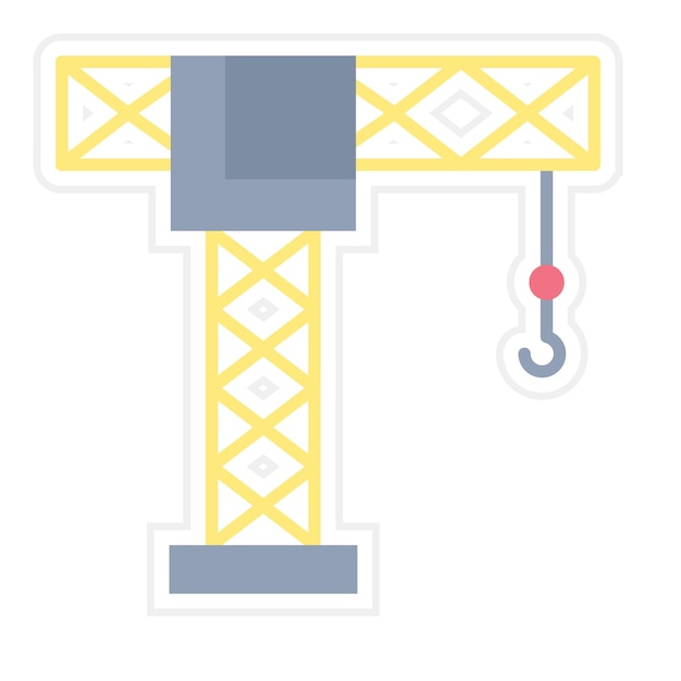 Imagen vectorial del icono de la grúa Se puede utilizar para los elementos de la ciudad