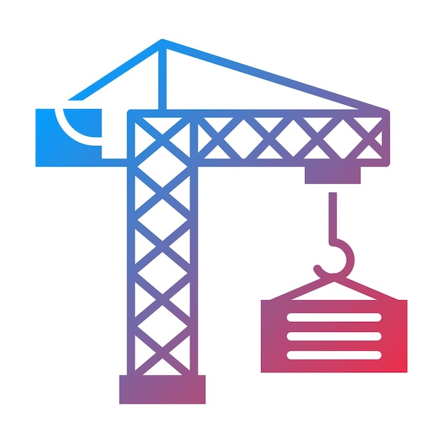 Imagen vectorial del icono de la grúa Se puede utilizar para la ingeniería