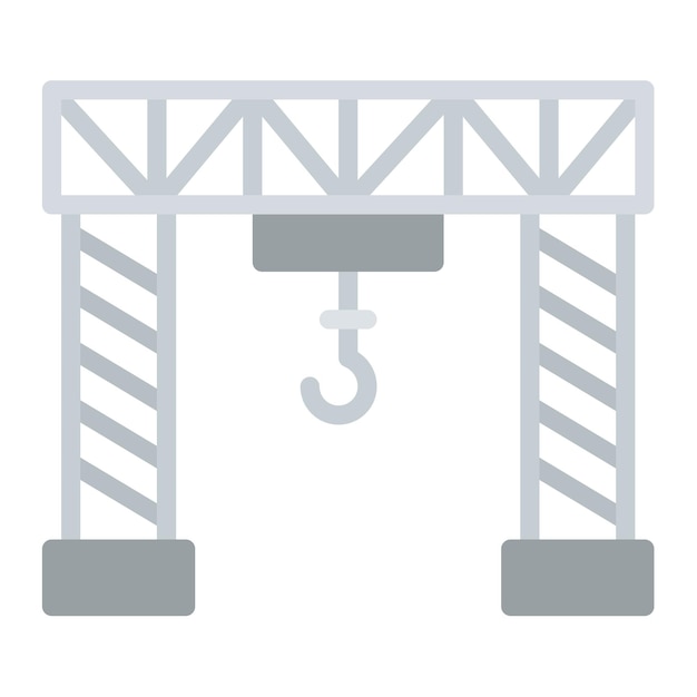Imagen vectorial del icono de la grúa del puente Se puede utilizar para la cadena de suministro