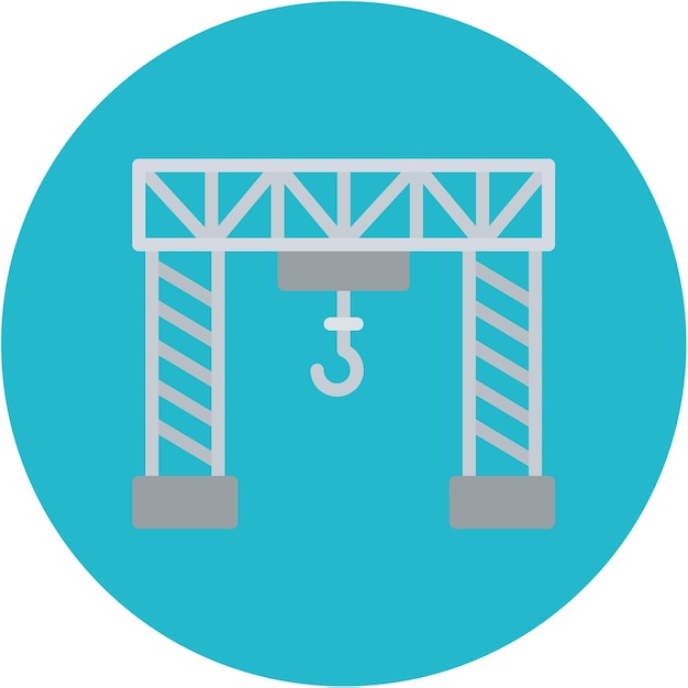 Imagen vectorial del icono de la grúa del puente Se puede utilizar para la cadena de suministro