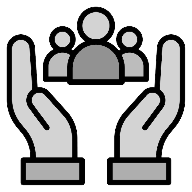 Imagen vectorial del icono del grupo de apoyo Se puede utilizar para la adicción