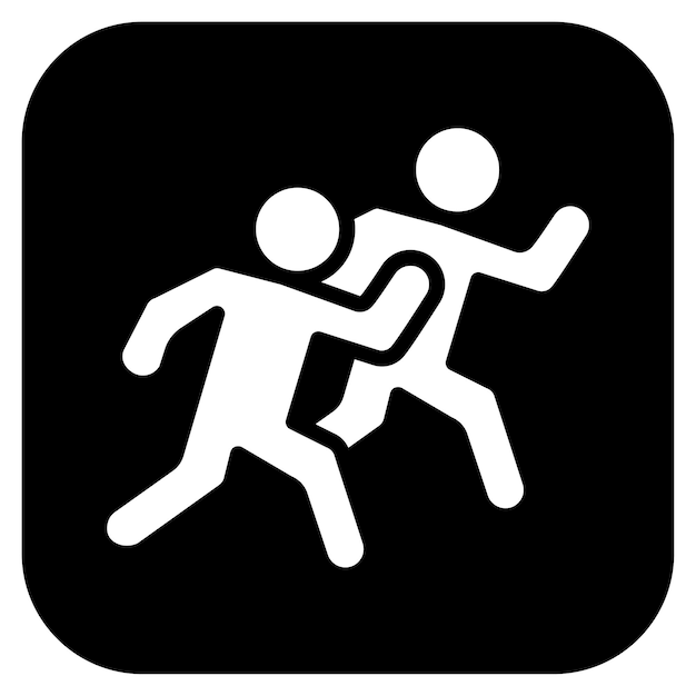 Imagen vectorial del icono del grupo de carrera Se puede usar para la maratón