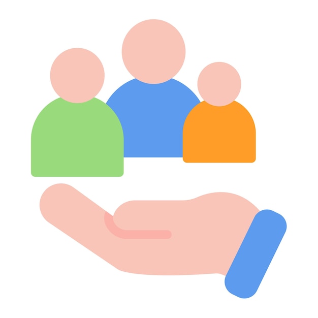 Imagen vectorial del icono del grupo de edad Se puede utilizar para la brecha de generación