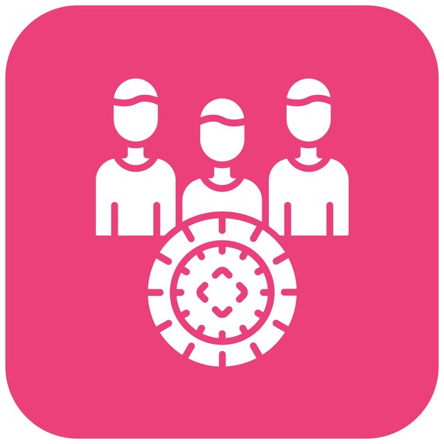 Imagen vectorial del icono del grupo de enfoque Se puede usar para UX e UI