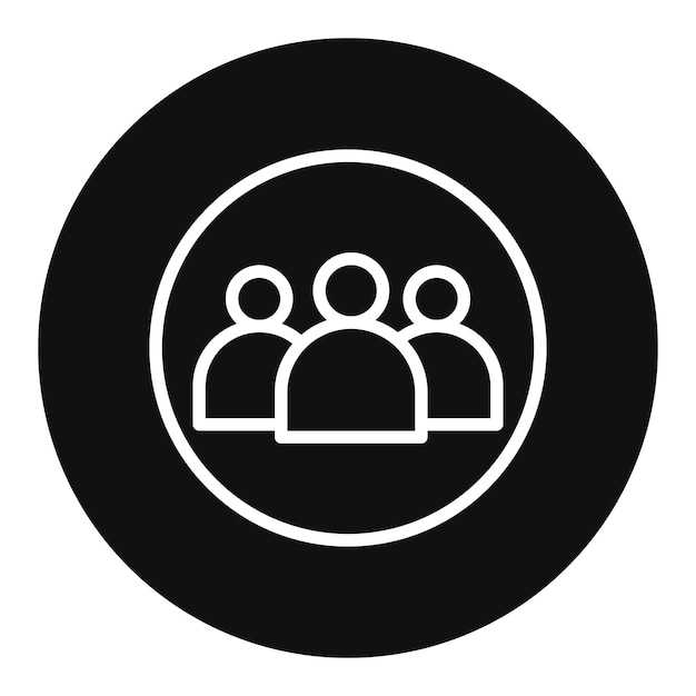 Imagen vectorial del icono del grupo de Facebook Se puede usar para el espacio de coworking