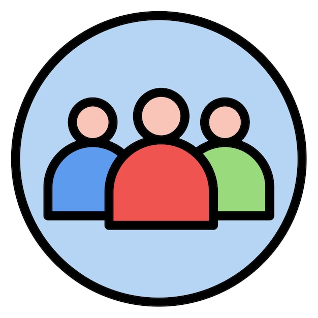 Imagen vectorial del icono del grupo de Facebook Se puede usar para el espacio de coworking