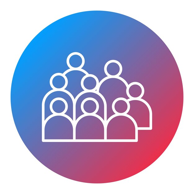 Imagen vectorial de icono de grupo de personas Se puede usar para humanos