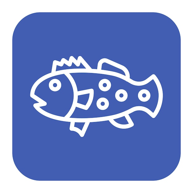 Imagen vectorial del icono del grupo Se puede utilizar para peces y mariscos