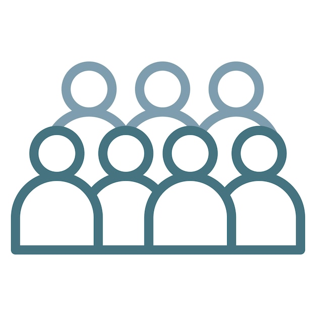 Imagen vectorial del icono de los grupos Se puede utilizar para la relación social