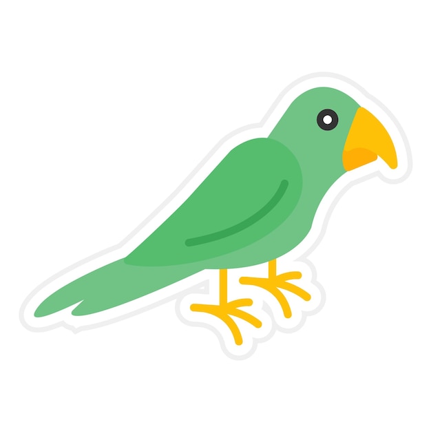 Imagen vectorial del icono del guacamayo Se puede usar para Pirate