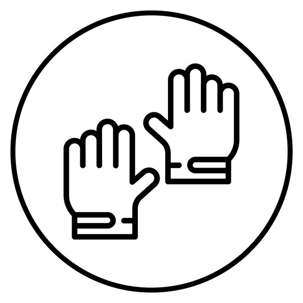 Imagen vectorial del icono del guante del portero Se puede usar para equipos deportivos